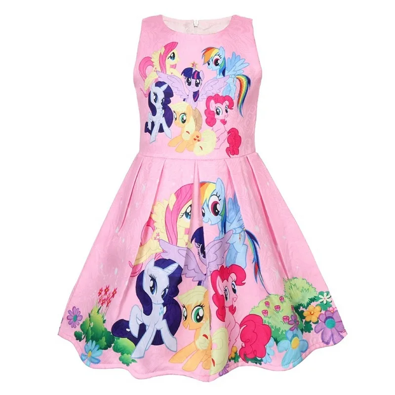 Baby Dresses Cute Elegant Dress Kids Party Christmas Costumes Children\'s Clothes Princess Pony Dress for Little Girls Unicorn