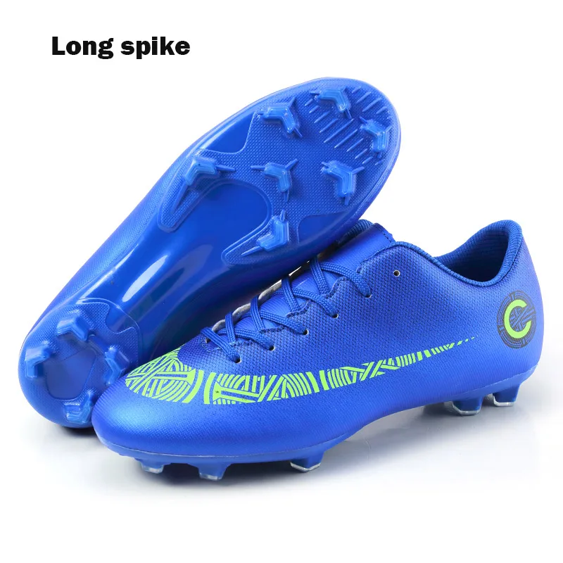 Мужские футбольные бутсы с шипами, детские летние дышащие кроссовки для мальчиков, противоскользящая спортивная обувь, уличные футбольные бутсы - Цвет: Style B