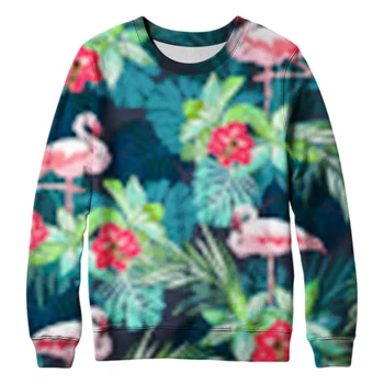 

3D print sweatshirt O-neck man Hoodies Bird flamingo Hot Sale Casual Loose Fit Hip Hop Fashoin Pullover
