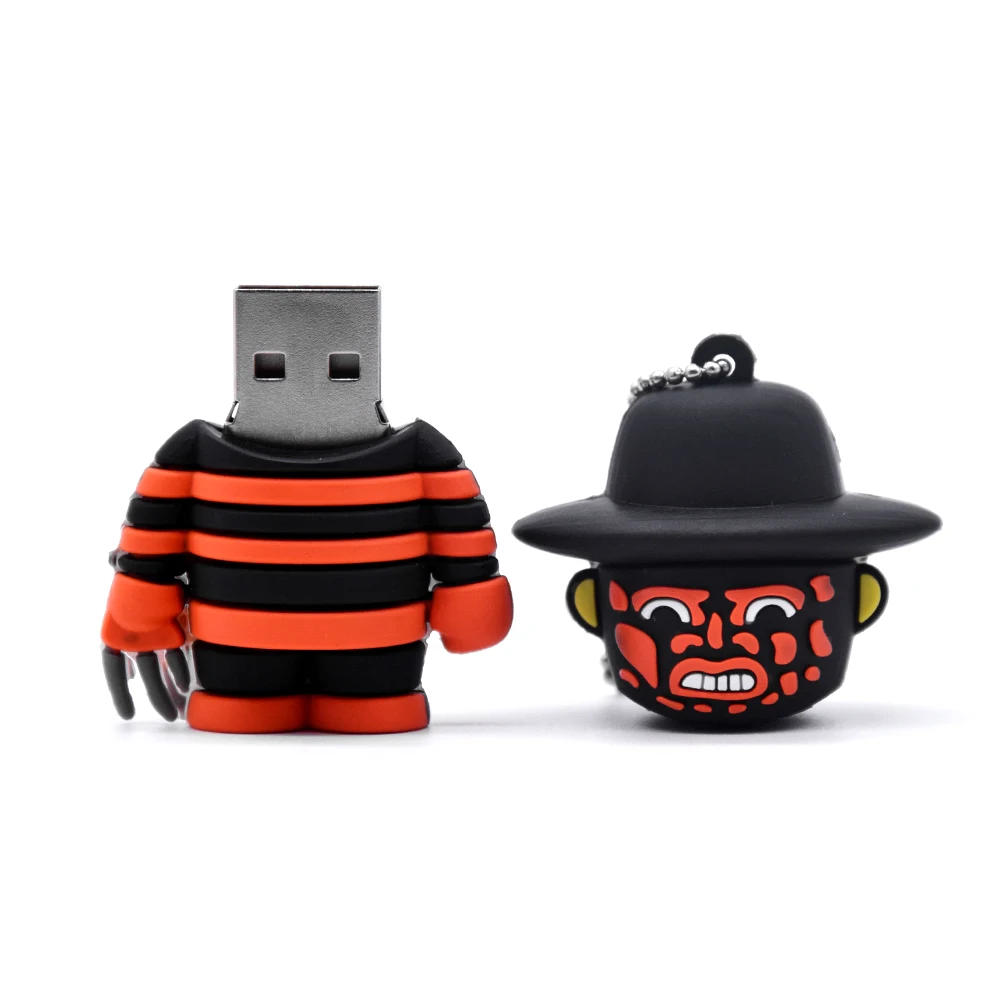 Креативный мультяшный флеш-накопитель, силиконовая USB флеш-карта 2,0, 32 ГБ, 64 ГБ, 128 Мб, крутой флеш-накопитель, объемный подарок, устройство для хранения компьютера, карта памяти