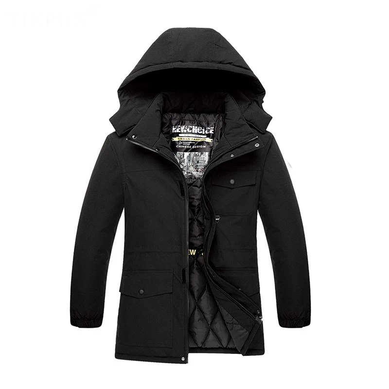TIEPUS Плюс Размер 6XL, 7XL, 8XL зимняя куртка мужская парка толстое теплое пальто мужские куртки с капюшоном Повседневная ветровка верхняя одежда