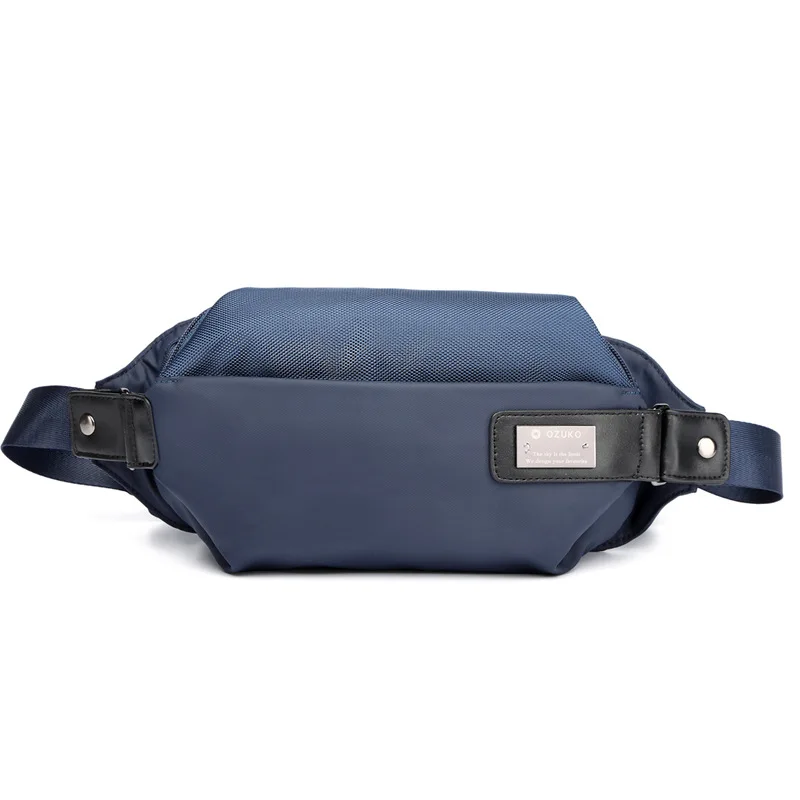 Водонепроницаемая сумка для живота поясная сумка для мужчин поясная сумка на пояс сумка для путешествий скрытый кошелек Карманный мобильный телефон Мужская нагрудная сумка 9103 - Цвет: Blue