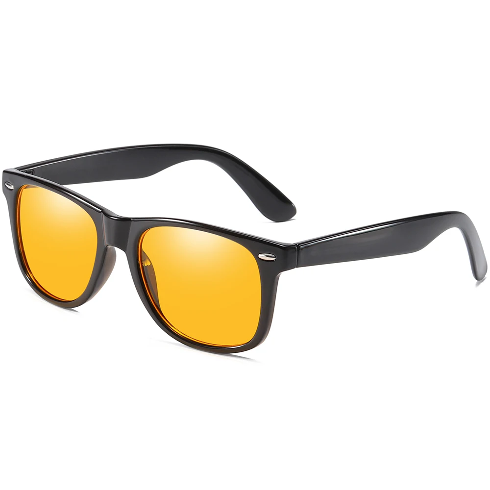 Хорошее качество светильник блокирующие очки блоки 95% анти синий луч компьютерные очки желтые линзы радиационные очки - Цвет оправы: Bright Black