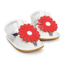 Детские сандалии с цветочным рисунком для маленьких девочек; детская обувь принцессы для новорожденных; летние сабо для маленьких девочек