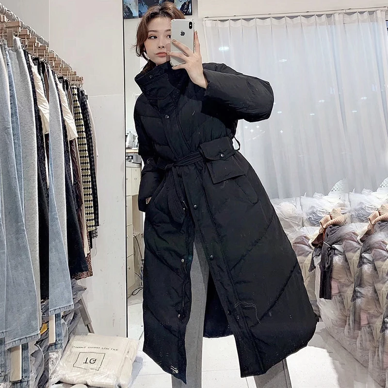 Fitaylor Winter Stand Collar Long Puffer Jacket