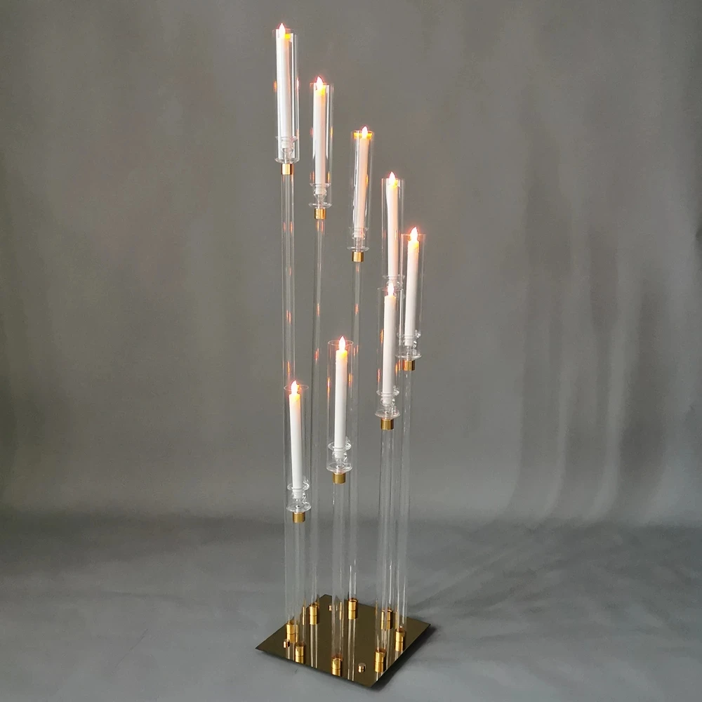 Acrylic Crystal Candle Holders 8heads Table Candelabra Wedding