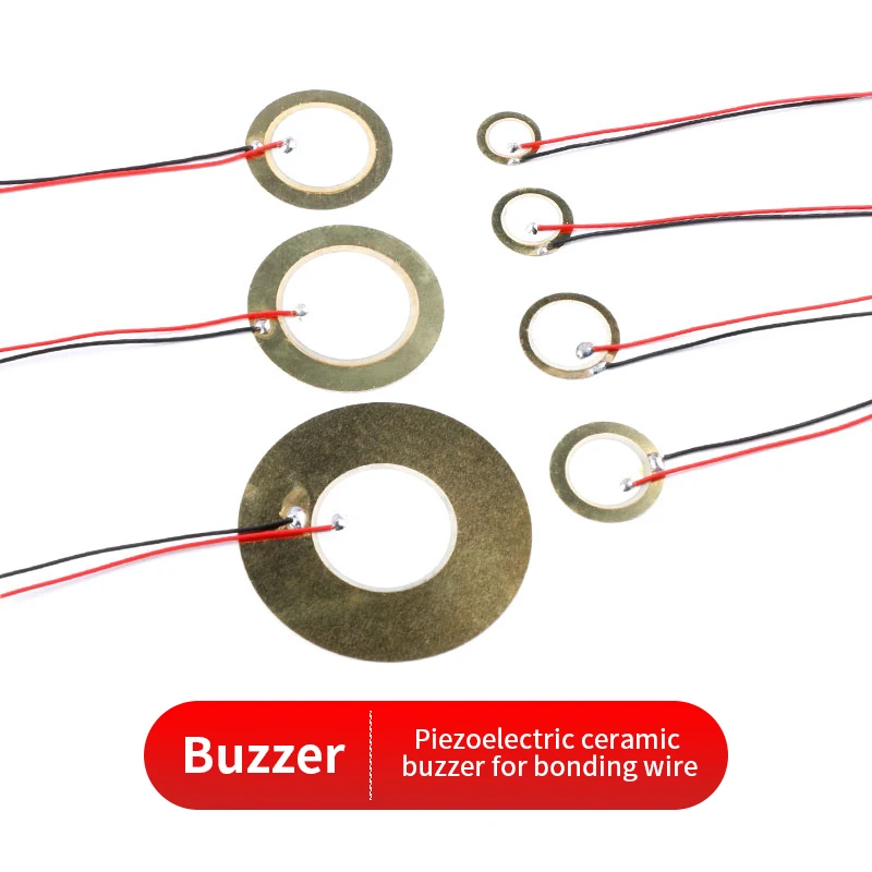 10PCS Buzzer Piezoelectric Ceramic Wafer Plates High-Quality Dia 35/50MM with Wire Size Ranging from 12MM to 35MM for Loudspeake 10pcs lot passive buzzer ac 12mm 8 5mm 12085 16r resistance 3v 5v 9v 12v in common use new wholesale