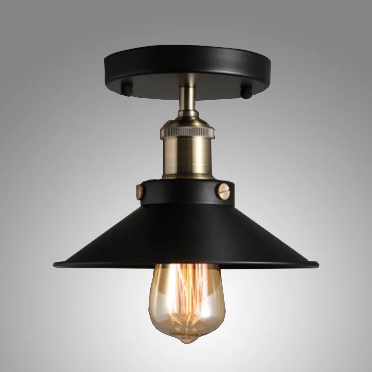 

American-Style Village Retro Iron Art Balcony Ceiling Library Hallway Corridor Restaurant Simple Cool Ceiling Lamp