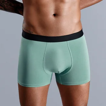 

4pcs/lot Solid color Modal Men's Underwear Cotton Boxers Man Breathable Panties Boxer Shorts Large Size Underpants