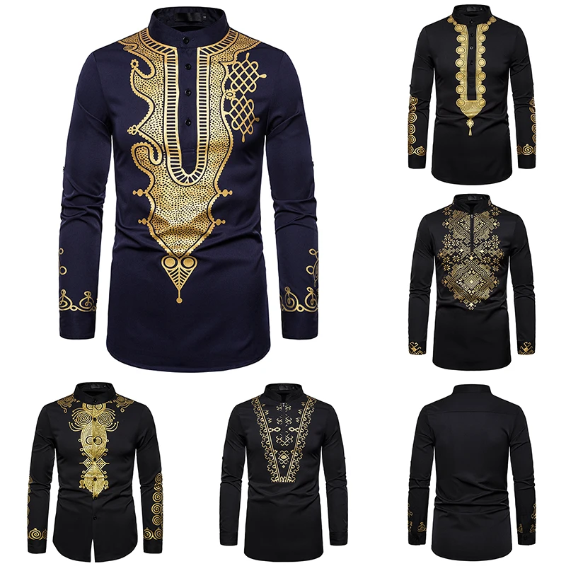 

Dashiki Shirt Men Fashion Africa Clothing Pullovers African Dress Clothes Hip Hop Robe Africaine Casual World Apparel
