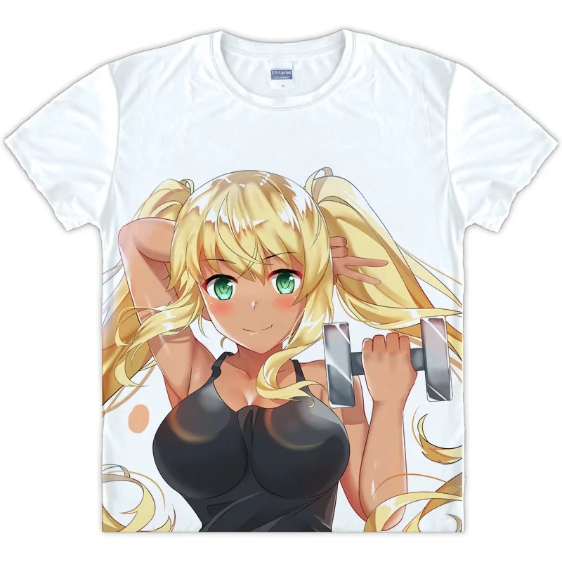 Style 5 Аниме гантели Nan Kilo Moteru футболка с короткими рукавами одежда Sakura Hibiki Souryuuin Akemi унисекс Белый Топ - Цвет: Style 5