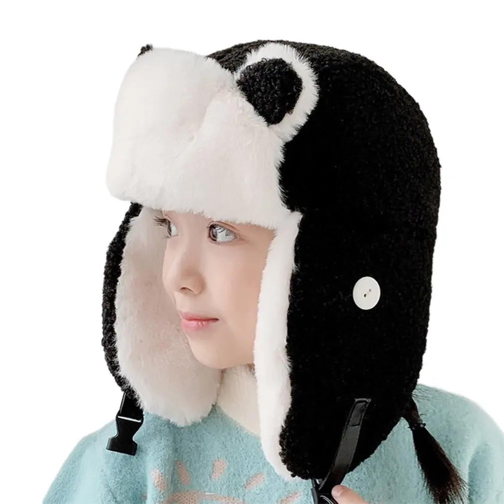 

Children Winter Ear Protection Cartoon Lei Feng Hat Mask With Breathing Valve Breathable Cute Plush Warm Hat Windproof Hat