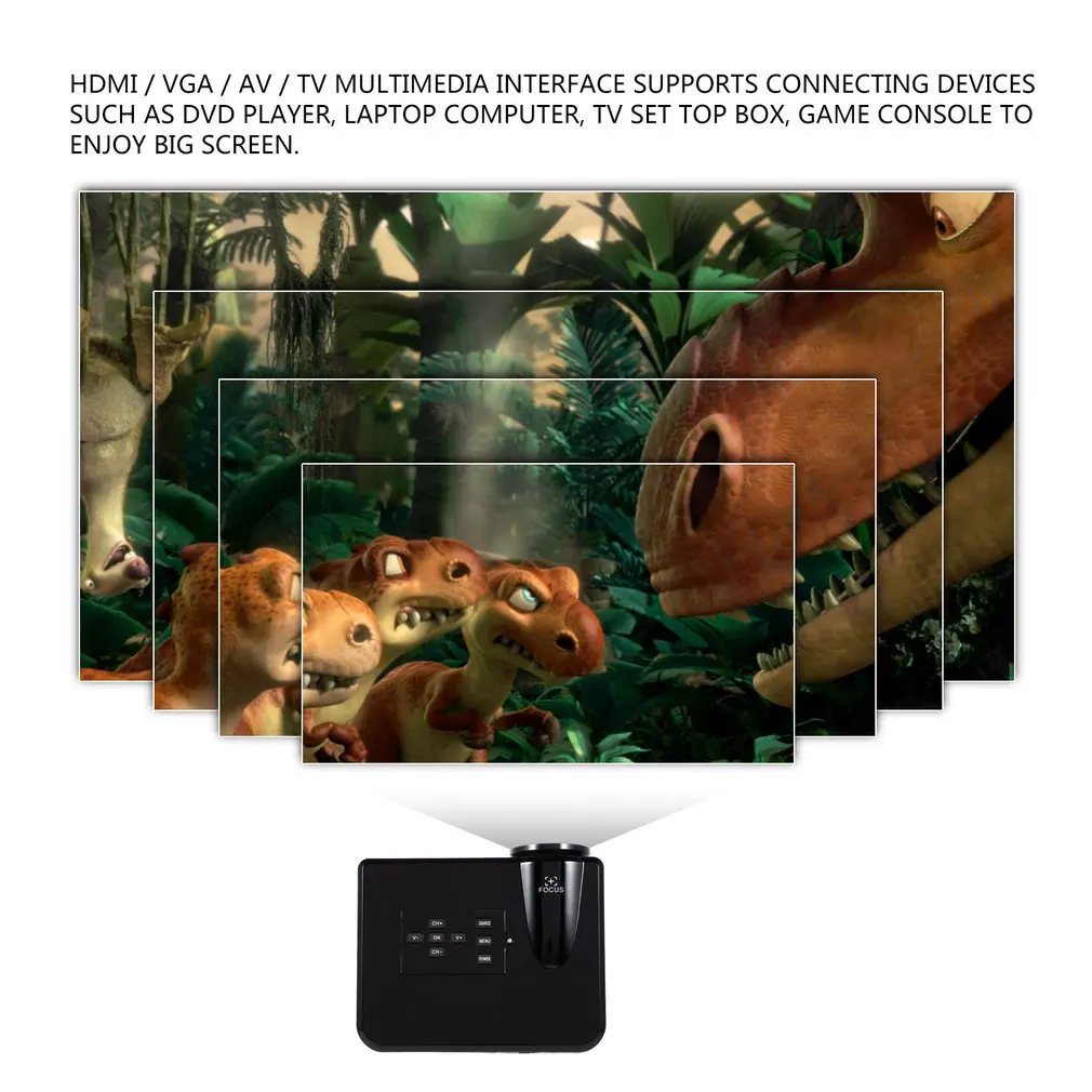 Мини светодиодный видеопроектор Портативный ТВ DVD игровой проектор lcd HD видео 3D домашний кинотеатр Образование HDMI VGA AV USB проектор BL-35