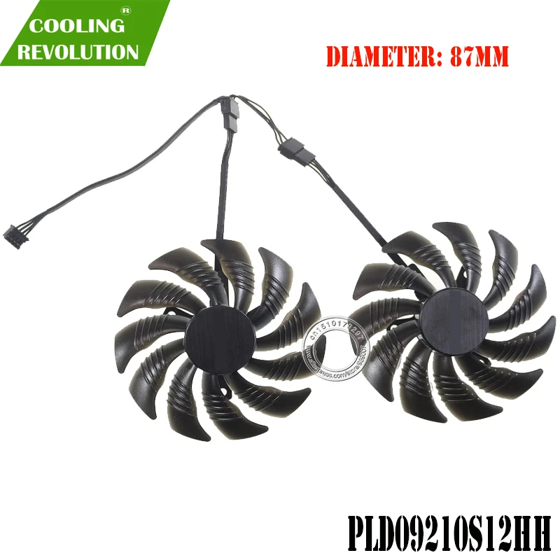 87 мм T129215SU PLD09210S12HH 4Pin вентилятор охлаждения для Gigabyte GTX 1050 1060 1070 960 RX 470 480 570 580