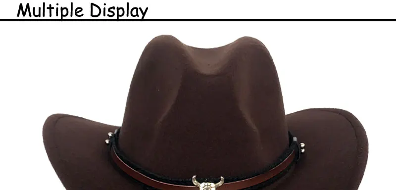 YY Metal Bull Belt Fedora Кепка для мужчин с широкими полями ковбойские шапки; сезон осень-зима теплая Трилби панама джаз шляпа FD19032