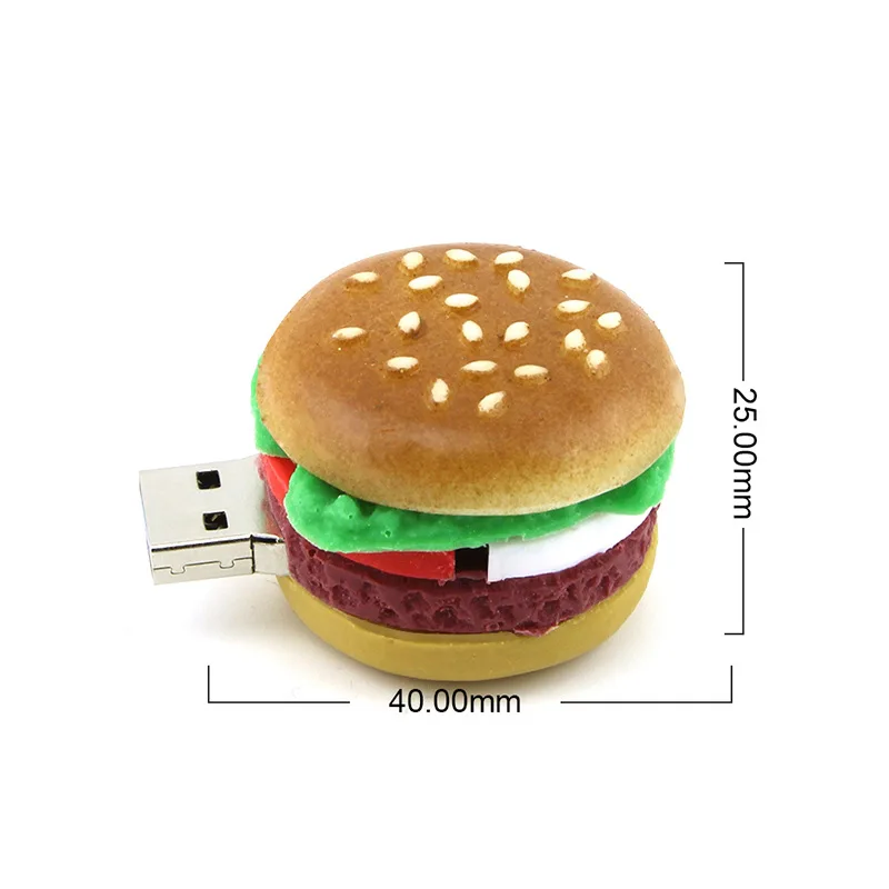 Мини модель гамбургера Usb флеш накопитель 256 Гб карта памяти U диск флэш память 128