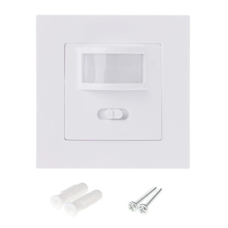 

AC 110V-240V Infrared PIR Motion Sensor Switch Recessed Wall Light Sensor Switch