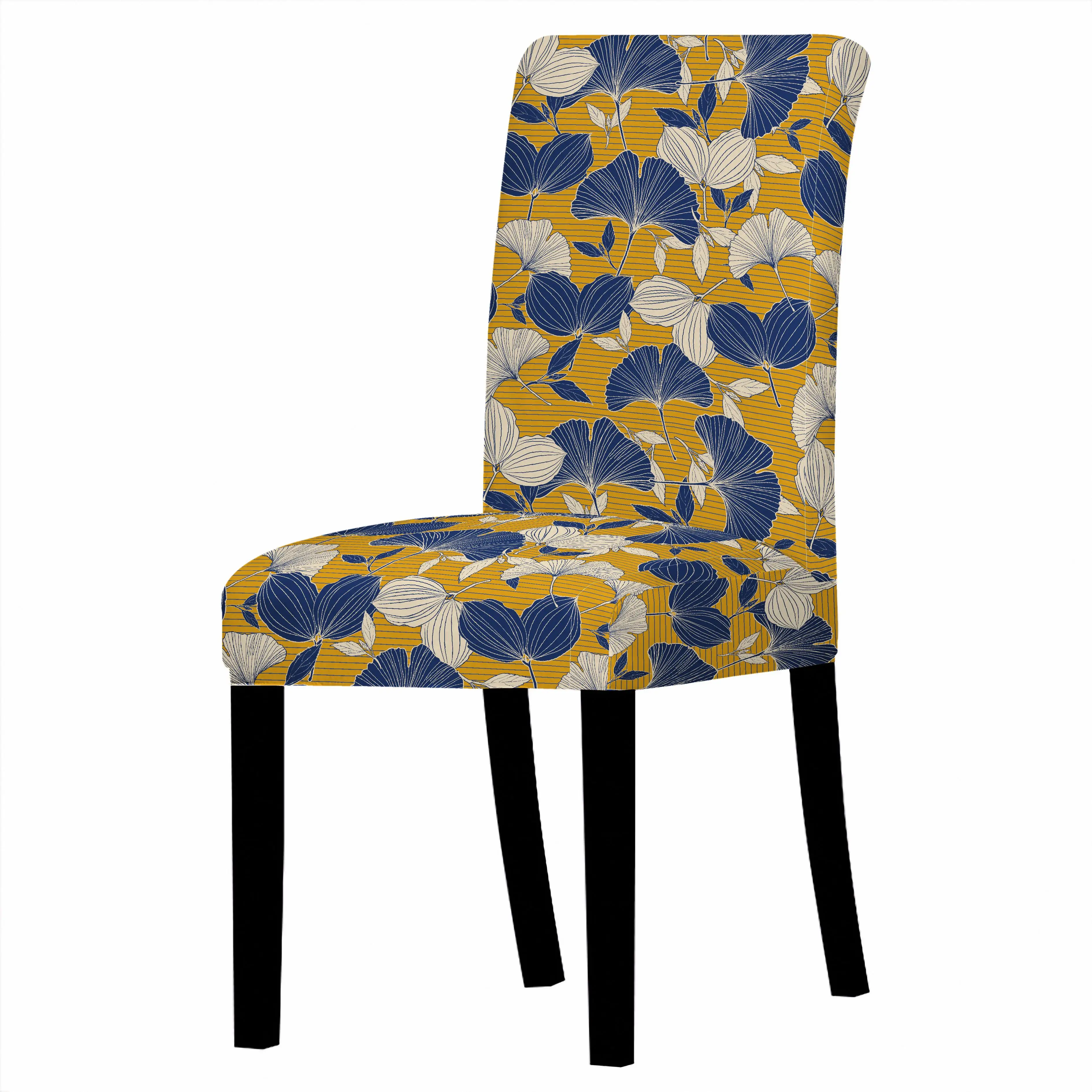 Nordic Leaf pattern Chair Cover Home Dining Elastic Chair Covers Multifunctional Spandex Elastic Cloth Universal Stretch 1PCS