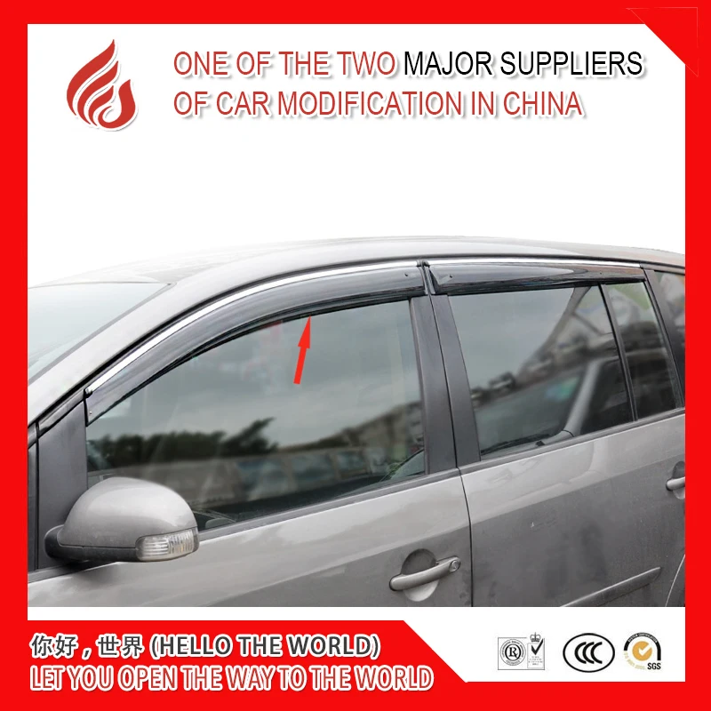 

4 Piece Injection molding trim vent shade rain sun wind deflector window visor for Touran 2004-2015 2016-2018