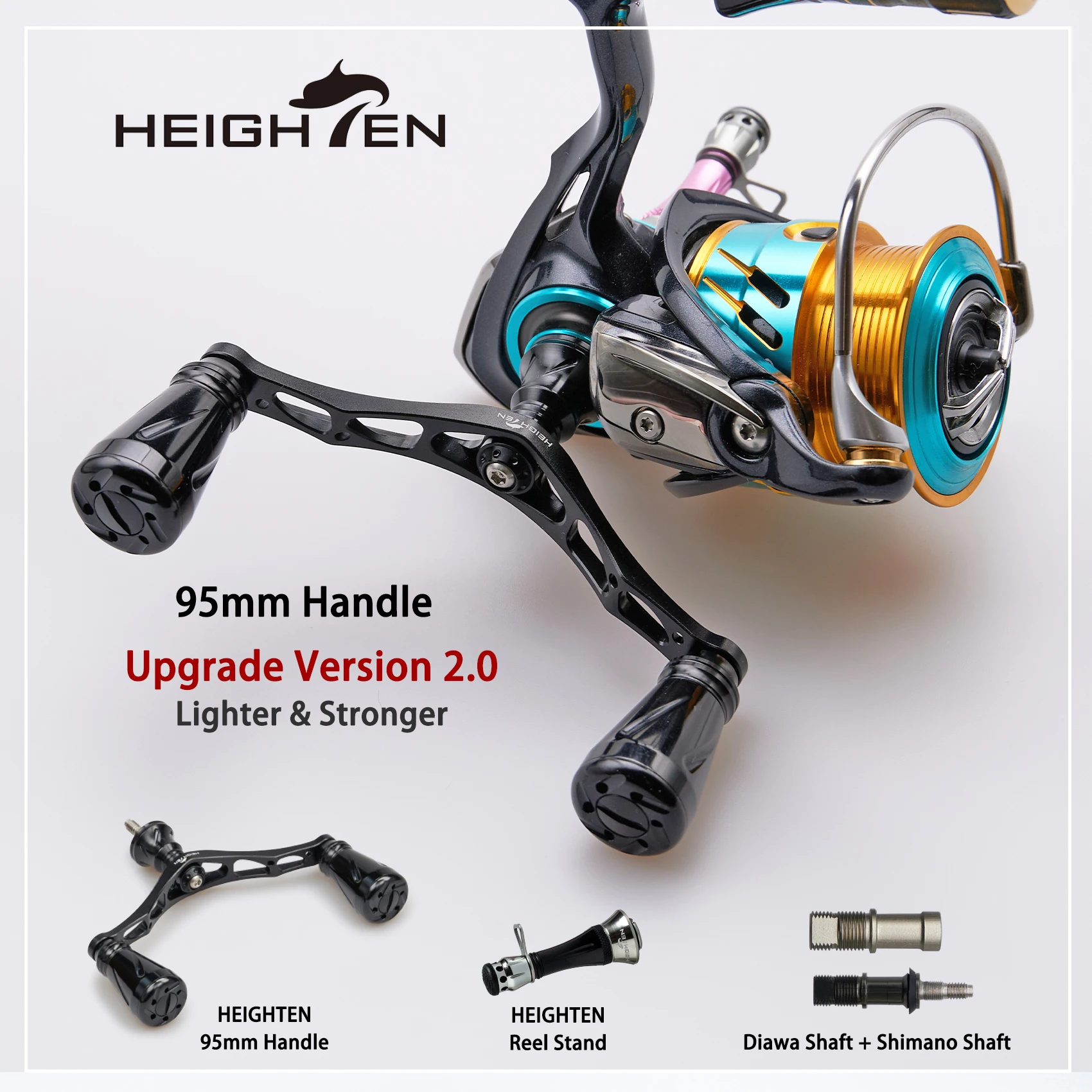 HEIGHTEN Spinning Reel Handle 80mm / 98mm for Shimano & Daiwa Fishing Reel  Accessories