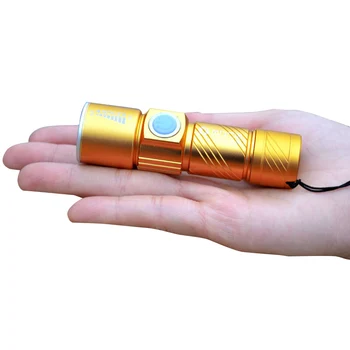 

USB LED Flashlight Zoomable Rechargeable LED Torch Lanterna Built-in Battery 3 Modes Tactical Flashlight For Bicycle Camping