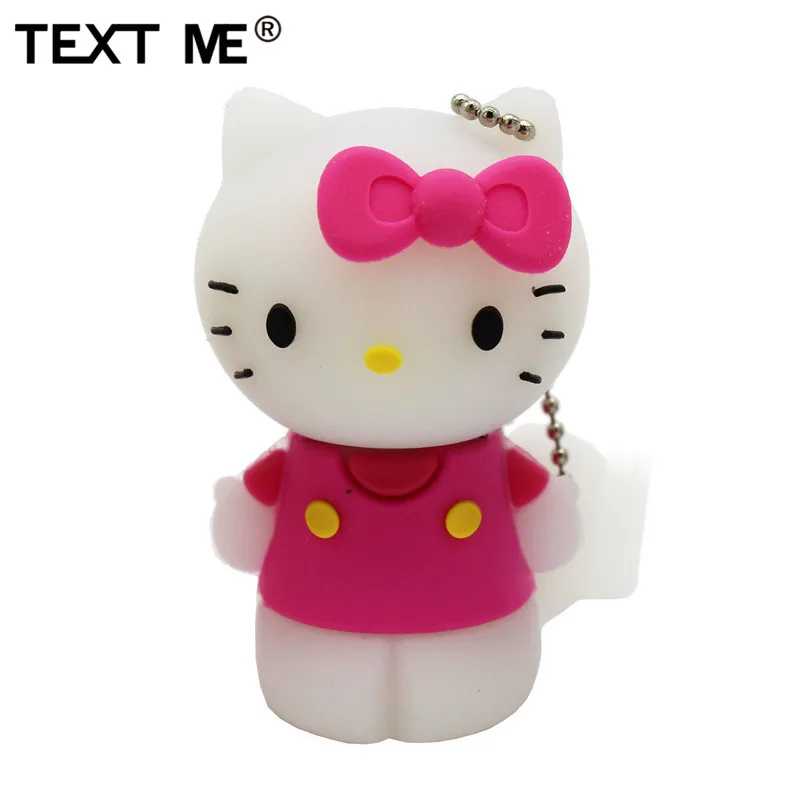 Напиши мне красный розовый, синий gree желтого цвета, с принтом «hello Kitty» с usb флэш-накопитель usb 2,0 4 GB/8 GB/16 GB/32 GB/64 Гб флешка, подарок