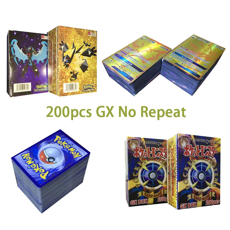 Takara Tomy Pokemon 20/60/70/100/120/200/300 шт. блестящие карты GX MEGA Game Battle Carte торговые игра для
