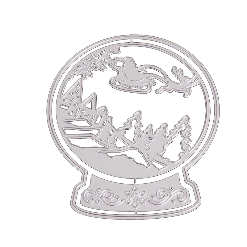 

Die cutting die toy metal christmas crystal ball crafts paper relief DIY embossed Christmas New Year Valentine's Day