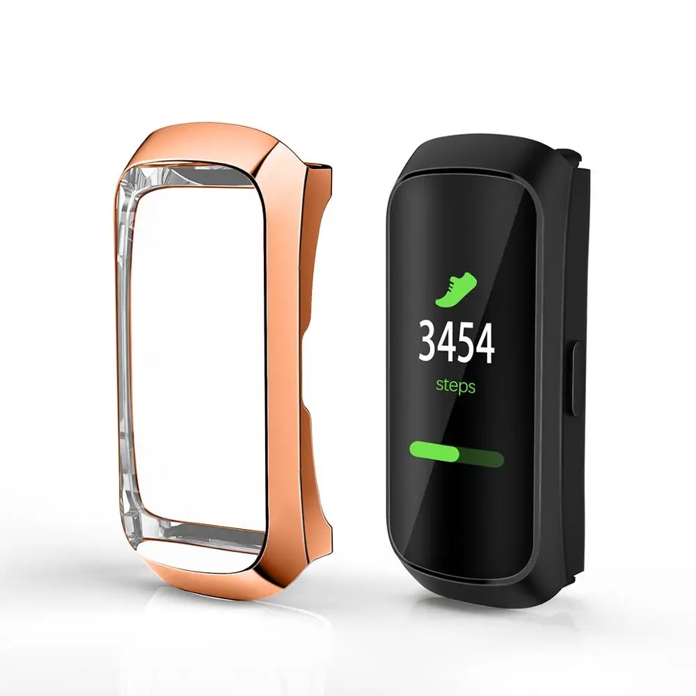 rose gold Защитный чехол из ТПУ с полным покрытием для samsung Galaxy Fit SM-R370 SM R370, умный браслет, водонепроницаемый защитный чехол - Цвет: rose gold
