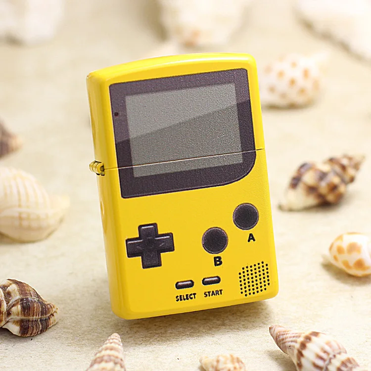 Genuine Zippo Oil Lighter Copper Windproof Nintendo Game Boy Yellow  Cigarette Kerosene Lighters With Anti-counterfeiting Code - Lighters -  AliExpress