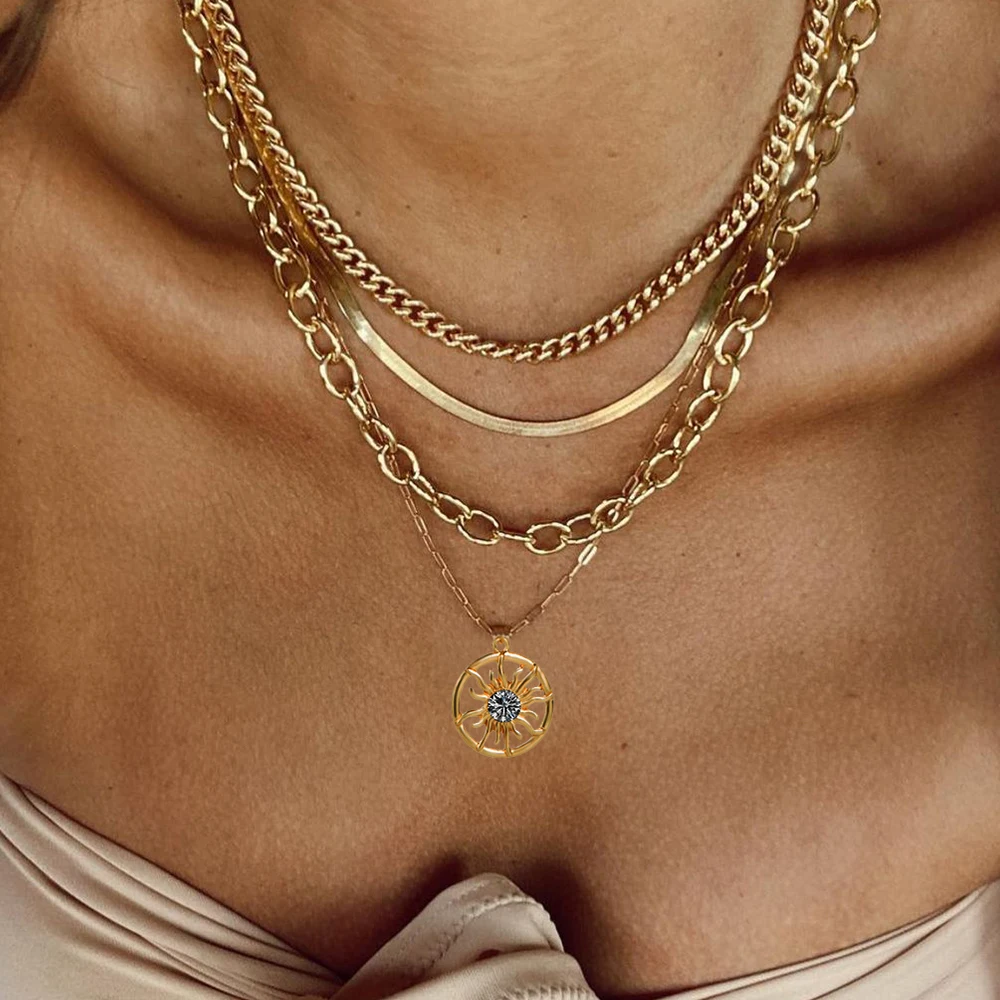 DAXI Fashion Multi-layered Snake Chain Necklace For Women Vintage Gold Coin Pearl Choker Sweater Party Jewelry Gift | Украшения и