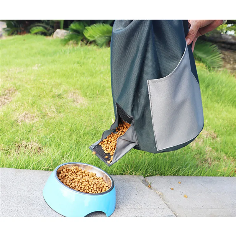 

1pc Oxford Folding Bucket Outdoor Pet Dog Grain Bag Large Capacity 10L Durable Pet Grain Storage Barrel High Quality