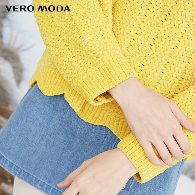 Vero Moda зимний волнистый нижний женский свободный Вязанный свитер | 318413572