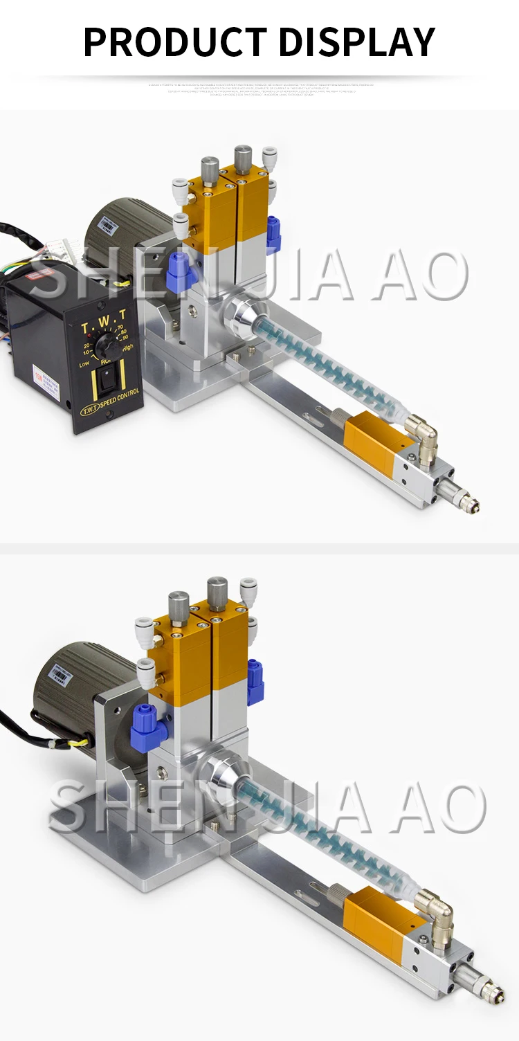 Anti-drip electric stirring AB double-liquid dispensing valve lift-back suction