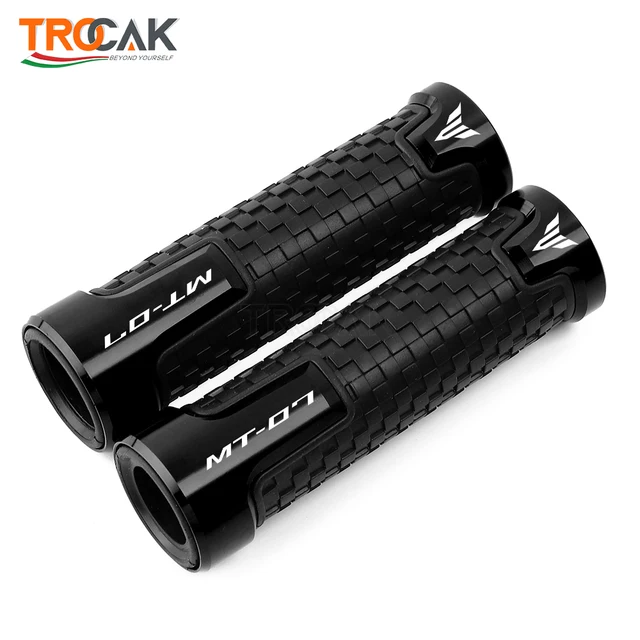 For Yamaha MT07 MT 07 MT-07 2014-2021 Motorcycle handlebar grips CNC PVC handle bar Rubber Gel Grips Motocross handle hand Grips black