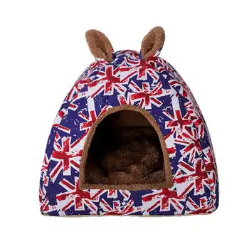 

1pc Kennel Dog Sleeping Bed Removable Foldable Cat House Warm Soft Nest Four Seasons Universal FPing