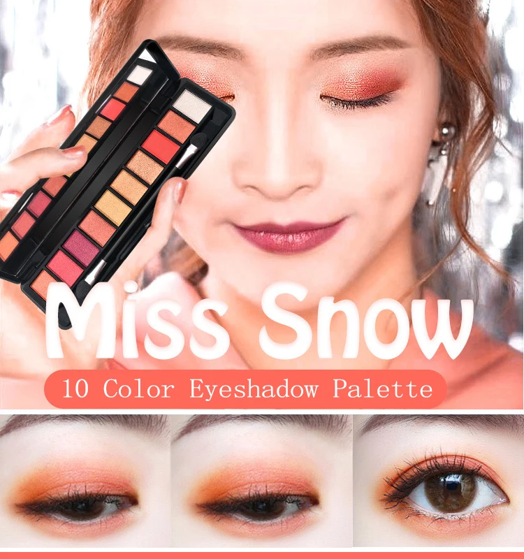 Hot selling makeup 10 color eyeshadow palette  private label OEM Shimmer Matte eyeshadow palette