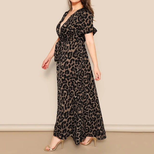 Plus Size Animal Print Dresses Sale  Plus Size Fashion Nova Dresses - Fashion  Women - Aliexpress