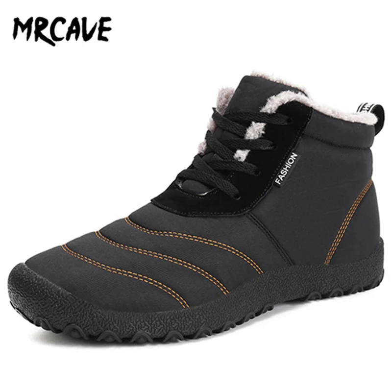 MRCAVE Winter Boots For Men Warm Fur Waterproof Anti-slip Boots Shoes
Plush Men's Ankle Snow Boot Keep Warm Size 39-48
