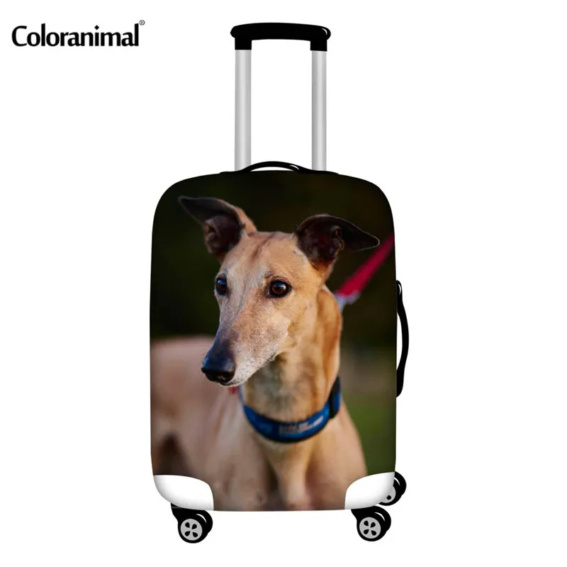 HME301 Coloranimal багаж эластичное покрытие 3D животное собака серая итальянская борзая дизайн водонепроницаемый чехол для 18-30 дюймов защитный чехол - Цвет: HME301