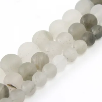 

Matte Natural Green Grass Quartz Crystal Beads Round Loose Stone Beads for Jewelry Making DIY Bracelet Necklace 6/8/10mm 15 inch