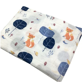 Forest fox INS Hot Whale 70% бамбуковое волокно 30% хлопок детское одеяло s постельные принадлежности Пеленальное Одеяло Марлевое муслиновое одеяло мягкое дышащее для новорожденных - Цвет: Forest fox