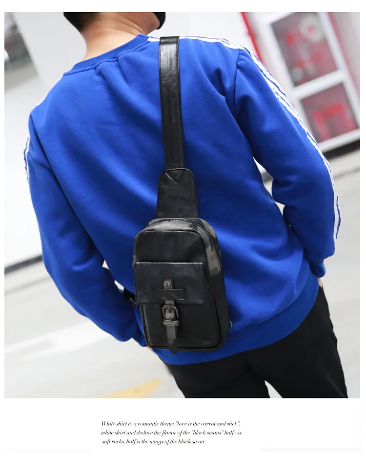 

Versitile Fashion 2018 New Style Casual Trend Single-shoulder Canvas Bag Men's Single Shoulder Backpack Outdoor Portable Backpac