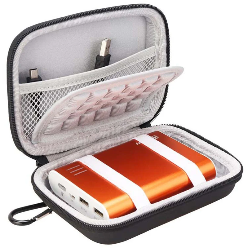 

Portable Power Bank Case Hard EVA Case Box for 2.5 Hard Drive Disk USB Cable External Storage Carrying SSD HDD Case Storage Bag