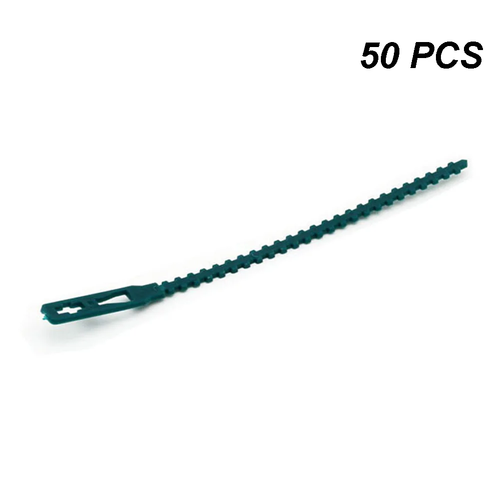 

50PCS Tree Adjustable Reusable Climbing Plant Cable Ties Tool Support Rot Proof Eco Friendly Plastic Garden Self Locking Flower