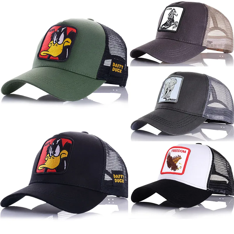 

2020 New Brand Animals Embroidery Baseball Caps Men Women Snapback Hip Hop Hat Summer Mesh Hat Streetwear Bone gorras casquette