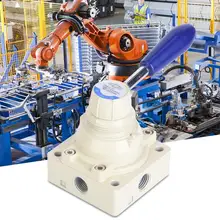 С ручным управлением рычаг воздушный клапан ручного Управление 3-позиционный 4-ходовой герметизирующая ptfe-лента для 4HV230-06/4HV230-08 Электрический магнитный клапан