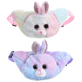 

Children Rabbit Fanny Pack Women Girls Fashion Winter Waist Bag Plush Chest Bag Cartoon Coin Purse Cute Crossbody Bags