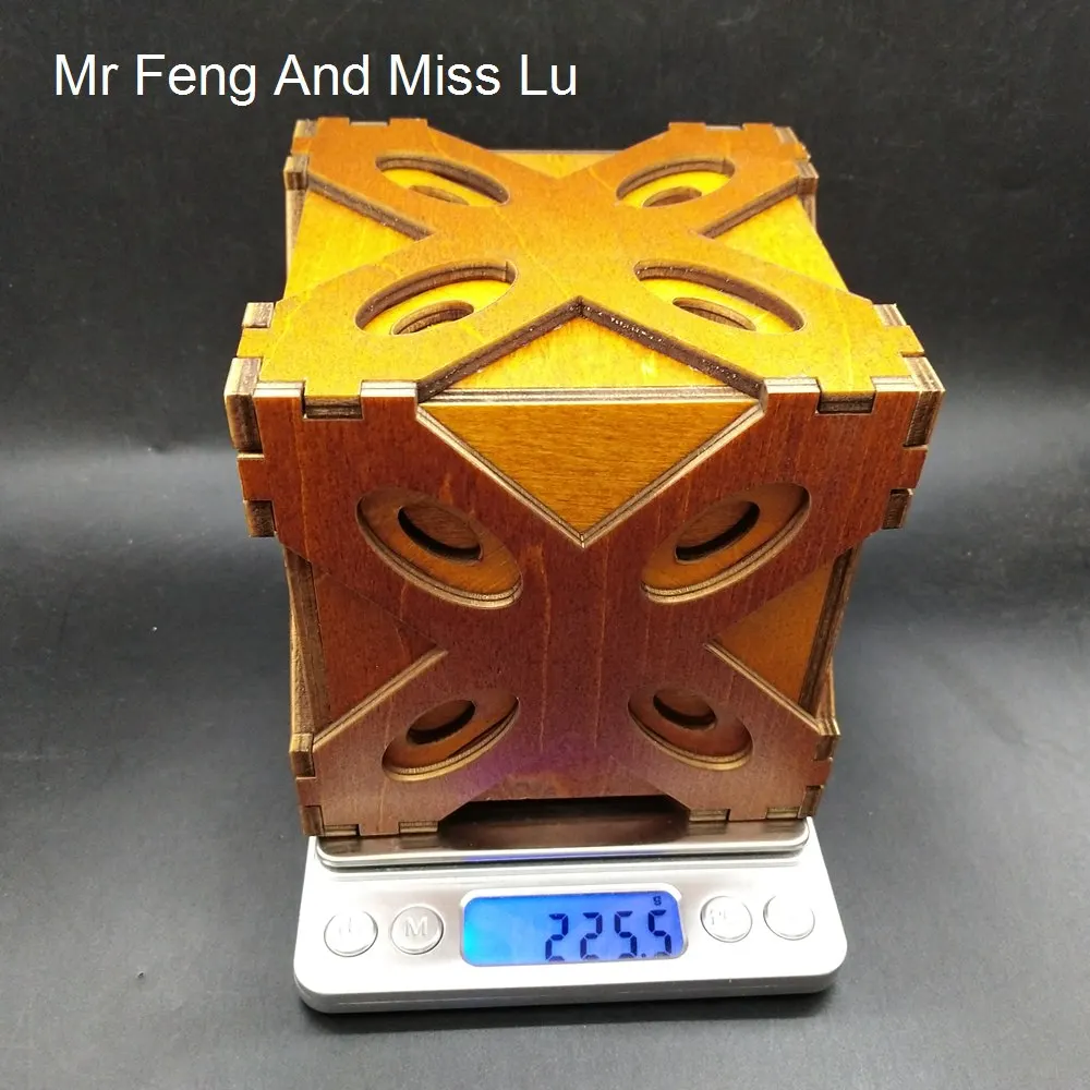 Secret Cross Puzzle Box Brain Teaser Difficult Wood Model Gift Toy Game 6