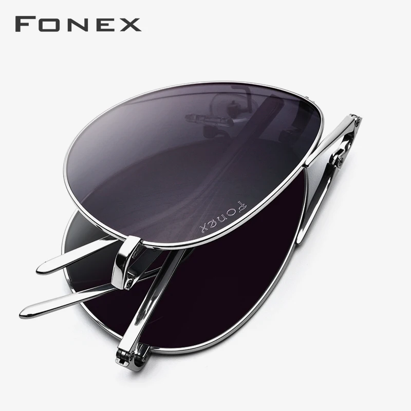 Pure Titanium Polarized Sunglasses Men New Folding Famous Aviation Sun Glasses for Men Aviador High Quality Shades 838